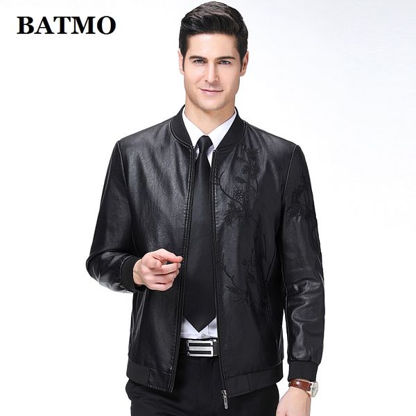 batmo 2020 new arrival spring faux leather jackets men,men's leather casual embroidered jackets,8188, Black
batmo 2020 new arrival spring faux leather jackets men,men's leather casual embroidered jackets,8188, Black