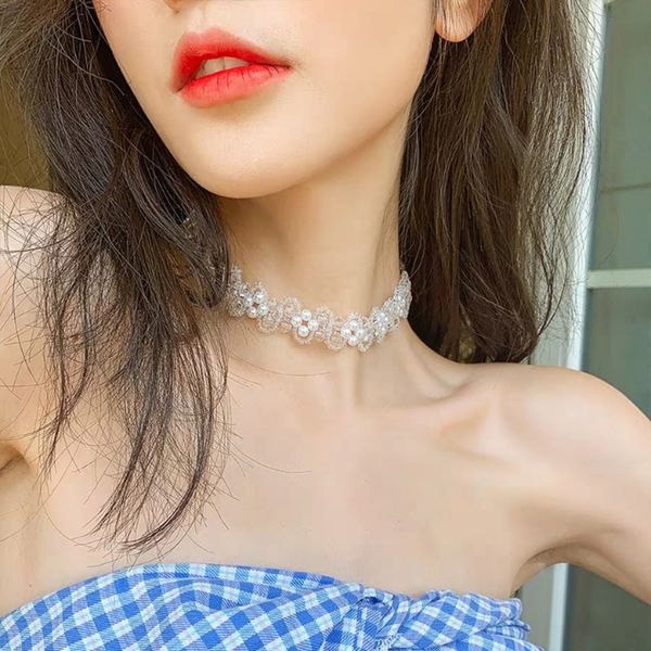 new elegant baroque style lace flower choker necklace for women girls fashion pearl voile pendants party jewelry, Golden;silver
new elegant baroque style lace flower choker necklace for women girls fashion pearl voile pendants party jewelry, Golden;silver