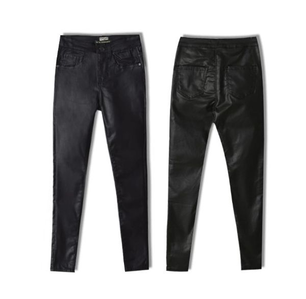 womens high waist slim stretch coated imitation leather pants denim pants pu pocket locomotive wild large size, Blue
womens high waist slim stretch coated imitation leather pants denim pants pu pocket locomotive wild large size, Blue