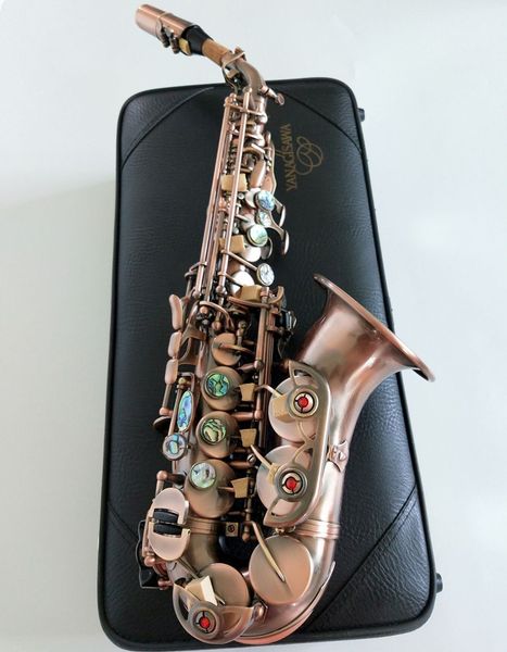 new s-991bb small curved soprano saxophone antique copper red musical instrument b flat sax with case ing
new s-991bb small curved soprano saxophone antique copper red musical instrument b flat sax with case ing