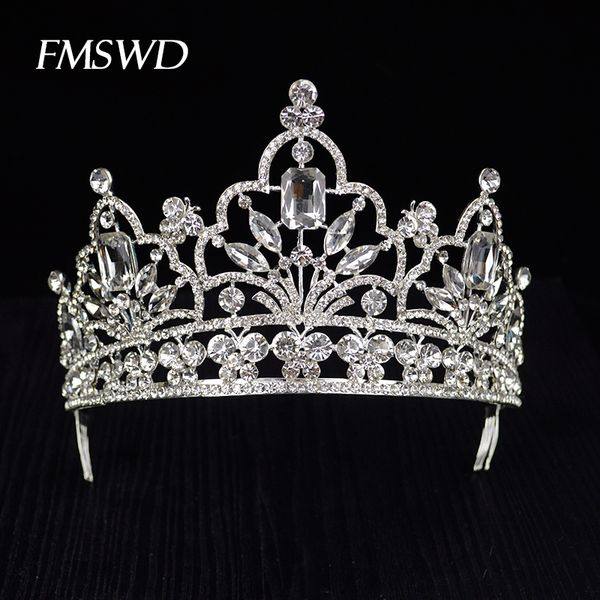 vintage silver gold color baroque big tiara queen bride luxuy crystal crowns bridal wedding jewelry hair accessories headdress, Golden;white
vintage silver gold color baroque big tiara queen bride luxuy crystal crowns bridal wedding jewelry hair accessories headdress, Golden;white