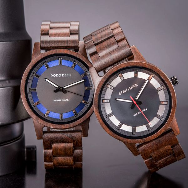 dodo deer men's wood watch luminous pointer two-color watch fashion unique creative custom wooden clock wholesale wood d04, Slivery;brown
dodo deer men's wood watch luminous pointer two-color watch fashion unique creative custom wooden clock wholesale wood d04, Slivery;brown
