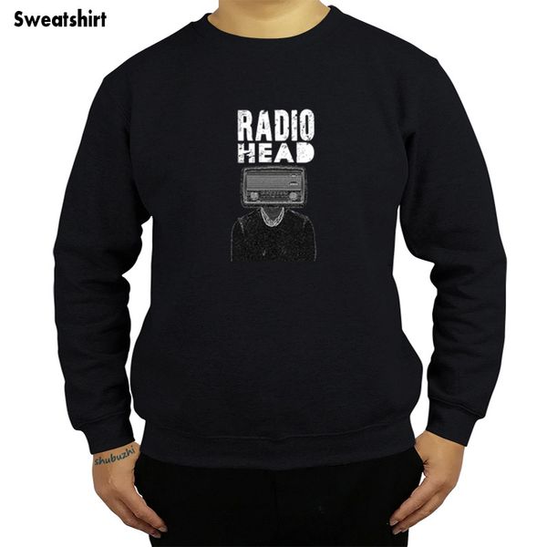 

new arrived casual men sweatshirt cool radiohead, rock band, poster, thom yorke (zink white natural khaki) sweatshirts sbz4469, Black