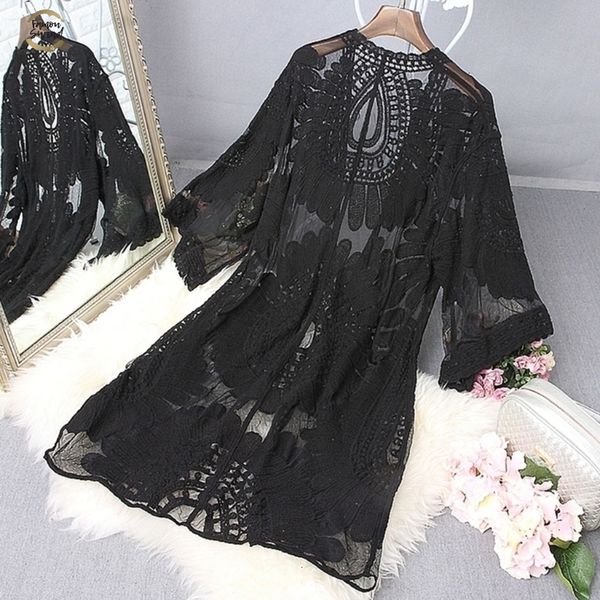 quality good women swimwear beach cover up floral embroidery swimwear women robe cardigan bathingsuit woman clothes, White
quality good women swimwear beach cover up floral embroidery swimwear women robe cardigan bathingsuit woman clothes, White