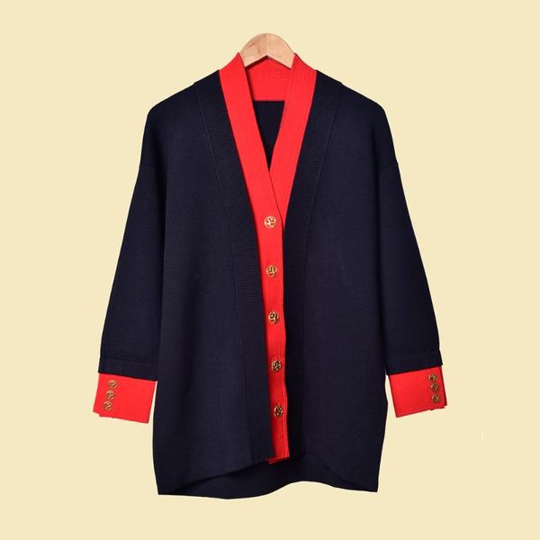 19 small fragrance contrast color piping metal row buckle knitting cardigan coat 91059, White
19 small fragrance contrast color piping metal row buckle knitting cardigan coat 91059, White