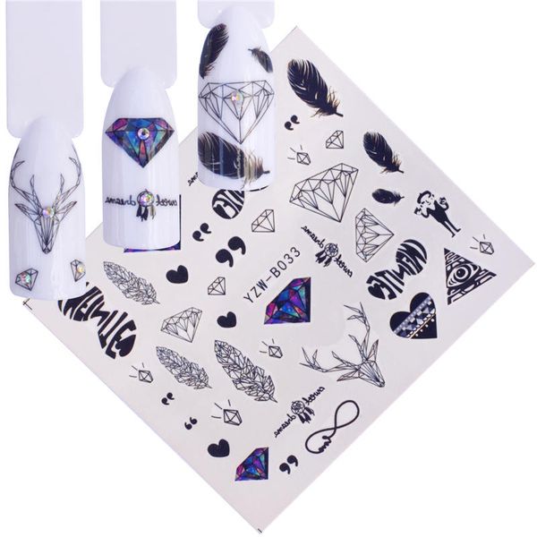 ywk 1 sheet geometric triangle heart firework/flower wave manicure water transfer nail art sticker, Black
ywk 1 sheet geometric triangle heart firework/flower wave manicure water transfer nail art sticker, Black
