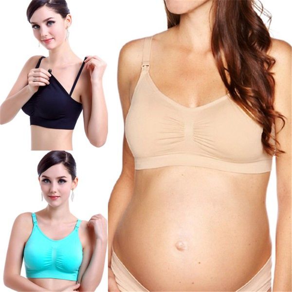 women padded bra nursing maternity bras full coverage brassiere, White