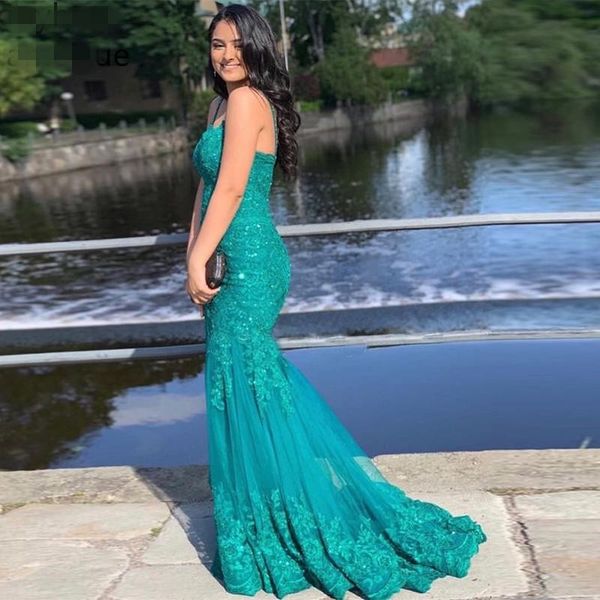 2020 hunter new spaghetti straps mermaid custom event plus size prom dresses dark green appliques beading long women formal party, Black
2020 hunter new spaghetti straps mermaid custom event plus size prom dresses dark green appliques beading long women formal party, Black