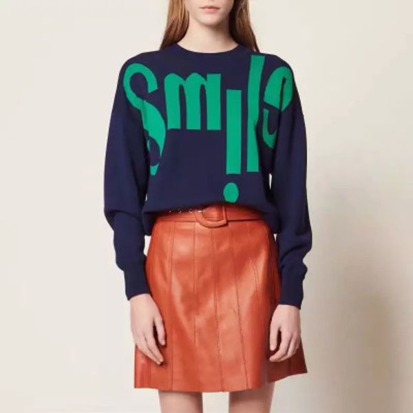 2019 new fashion genuine sheep leather skirt e48, Black