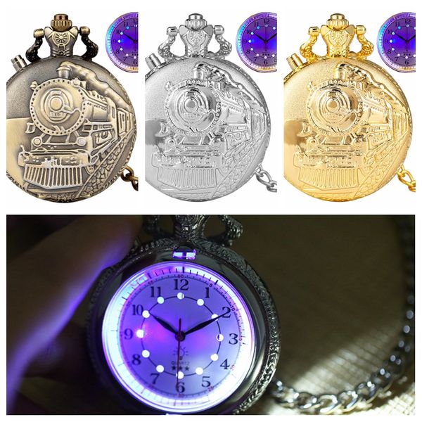 noctilucent led flash quartz pocket watch unique bronze/silver/gold train locomotive engine fob luminous chain hour luxury clock, Slivery;golden
noctilucent led flash quartz pocket watch unique bronze/silver/gold train locomotive engine fob luminous chain hour luxury clock, Slivery;golden