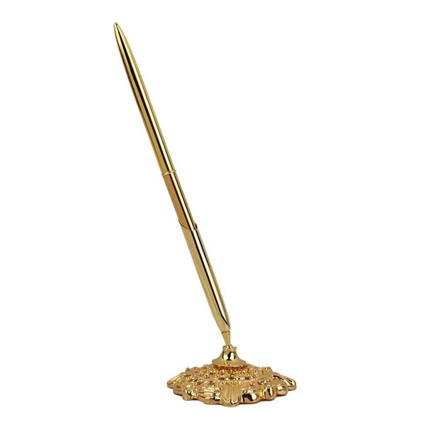 signing pen wedding bridal signing pen with hollow round holder (gold 
signing pen wedding bridal signing pen with hollow round holder (gold