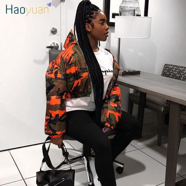 haoyuan camouflage print winter jacket women 2020 fashion clothing bubble coat puffer jacket warm thick parka short crop, Black
haoyuan camouflage print winter jacket women 2020 fashion clothing bubble coat puffer jacket warm thick parka short crop, Black