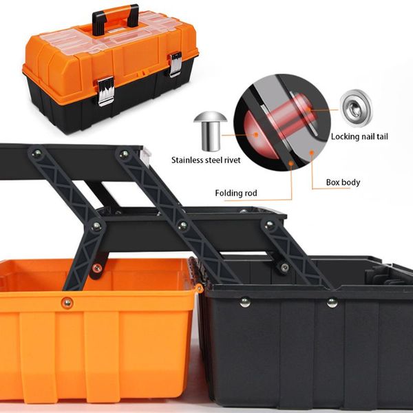 17inch storage case portable multifunction tool box durable three layers craft organizer sturdy practical household foldable
17inch storage case portable multifunction tool box durable three layers craft organizer sturdy practical household foldable