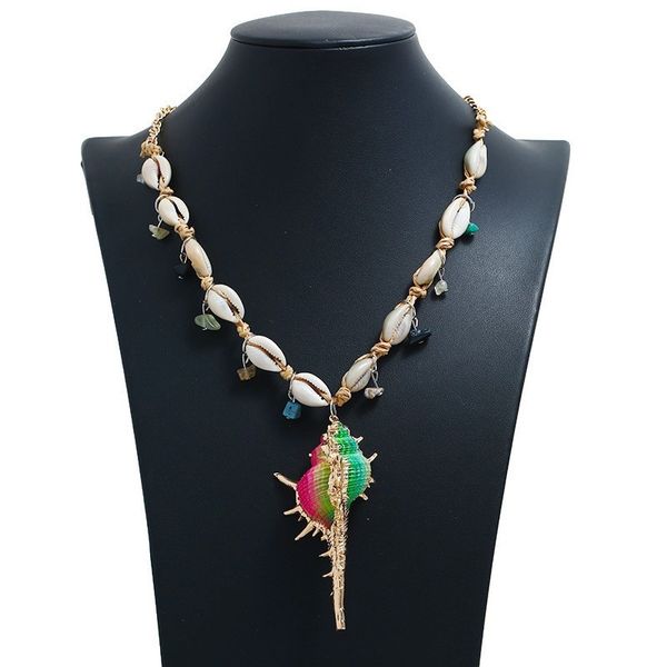 bohemia fashion handmade shell beaded beach conch pendant necklace for women summer vacation charm long necklace collar mujer, Silver
bohemia fashion handmade shell beaded beach conch pendant necklace for women summer vacation charm long necklace collar mujer, Silver