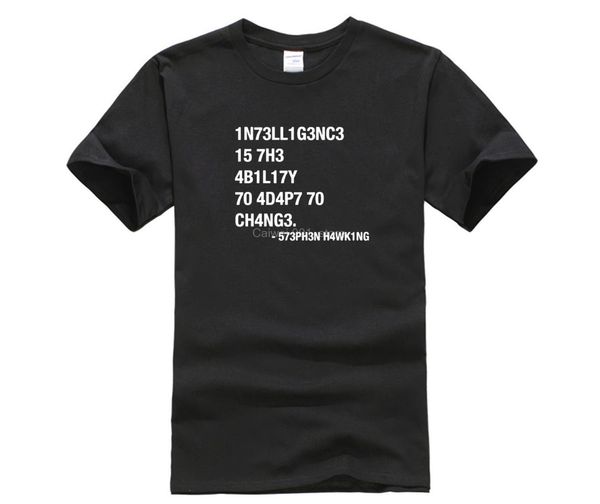 men's white short sleeve t shirt leet hacker language stephen hawking design quality men's 2019 fashion style t shirt, White;black
men's white short sleeve t shirt leet hacker language stephen hawking design quality men's 2019 fashion style t shirt, White;black