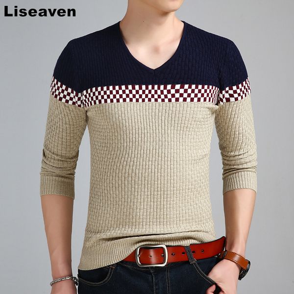 liseaven men v-neck pullover sweater mens long sleeve knit fashion slim fit sweaters, White;black
liseaven men v-neck pullover sweater mens long sleeve knit fashion slim fit sweaters, White;black
