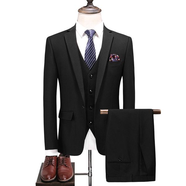 men's suit black men's suit 3 piece set (jacket + pants + vest) business casual wedding groom groomsmen dress, White;black
men's suit black men's suit 3 piece set (jacket + pants + vest) business casual wedding groom groomsmen dress, White;black