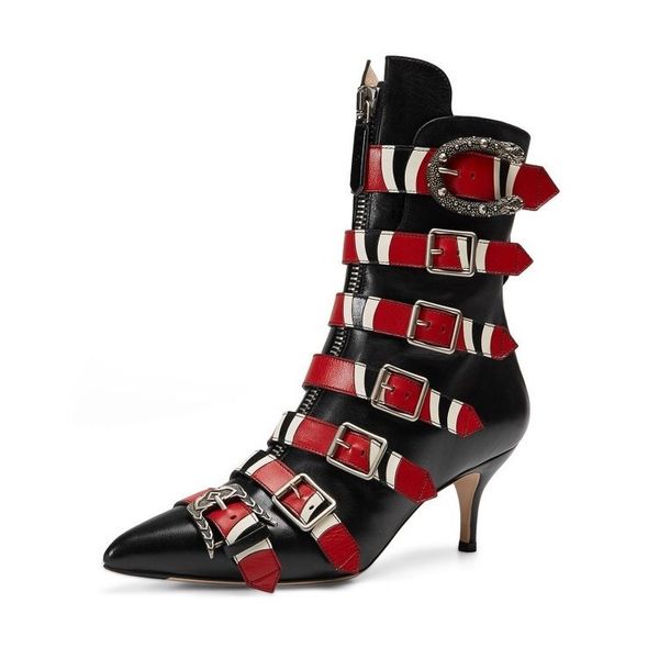 us4-11 belt buckle womens pointed toe stilettos heels zipper ankle boots printed shoes genuine leather 3colors plus size c404, Black
us4-11 belt buckle womens pointed toe stilettos heels zipper ankle boots printed shoes genuine leather 3colors plus size c404, Black