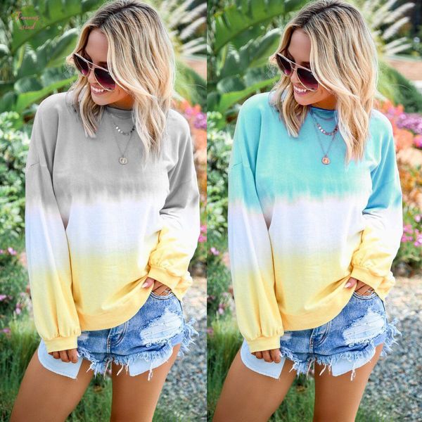 gradient shirt women long sleve striped tshirt o neck tees shirt drop shipping good quality, White
gradient shirt women long sleve striped tshirt o neck tees shirt drop shipping good quality, White