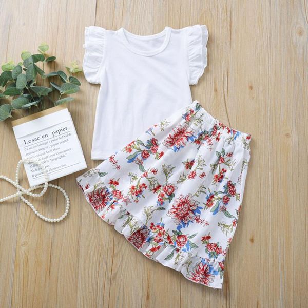 cute toddler kids baby girls ruffle t-shirt floral dress summer clothes outfits set girl clothes kids w10, White
cute toddler kids baby girls ruffle t-shirt floral dress summer clothes outfits set girl clothes kids w10, White
