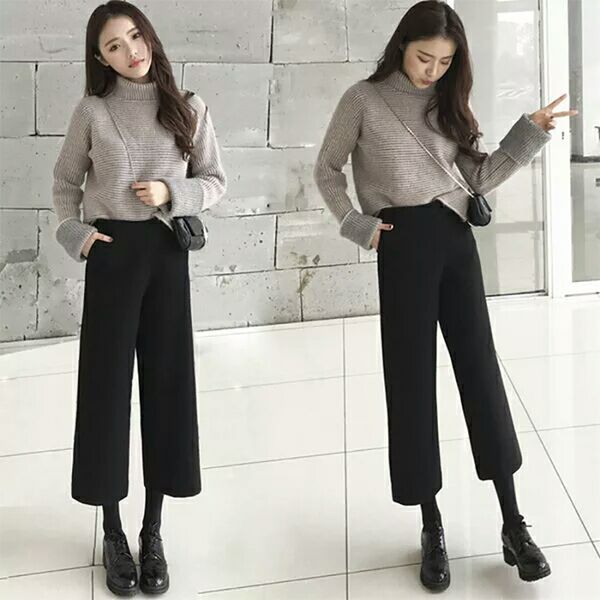 fashion temperament two-piece sweater wide leg pants suit female 2018 new autumn and winter women's korean temperament solid set, Gray
fashion temperament two-piece sweater wide leg pants suit female 2018 new autumn and winter women's korean temperament solid set, Gray