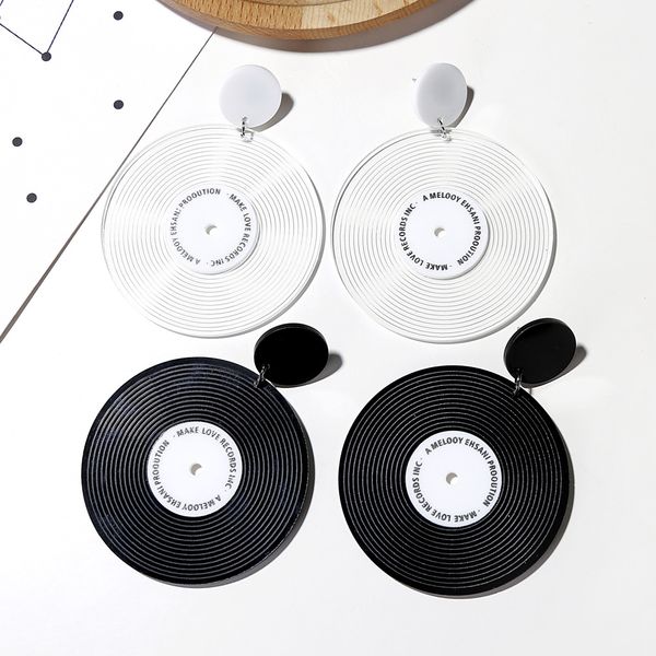 european and american new fashion vinyl records round earrings simple personality wild ladies temperament earrings female wild earrings, Silver
european and american new fashion vinyl records round earrings simple personality wild ladies temperament earrings female wild earrings, Silver