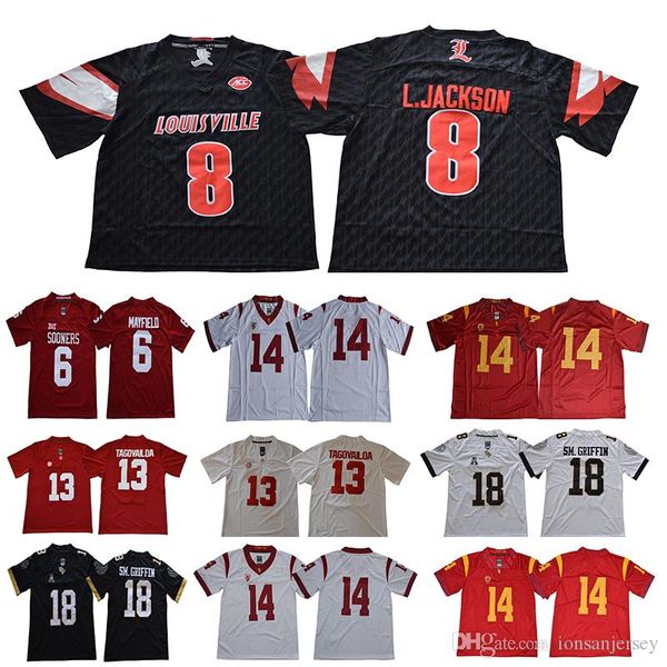 NCAA 8 Lamar Johnson Oklahoma Sooners 6 Baker Mayfield Sam Darnold 14 Tua Tagovailoa 13 Jersey 18 Shaquem Griffin College Football jerseys
NCAA 8 Lamar Johnson Oklahoma Sooners 6 Baker Mayfield Sam Darnold 14 Tua Tagovailoa 13 Jersey 18 Shaquem Griffin College Football jerseys