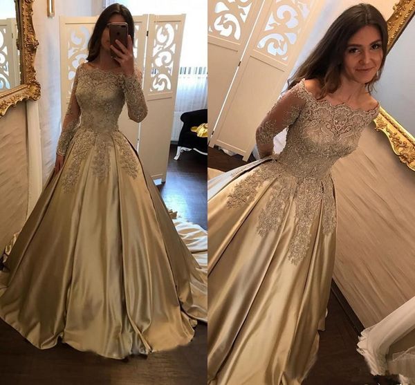 champagne applique stain muslim evening dresses 2019 lace long sleeve sweep train dubai arabic plus size prom occasion formal dress, Black
champagne applique stain muslim evening dresses 2019 lace long sleeve sweep train dubai arabic plus size prom occasion formal dress, Black