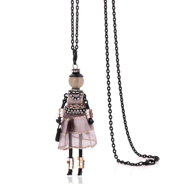 new arrival handmade necklaces for women 2018 cute yarn cloth dress doll necklace jewelry stores big chain long choker pendants, Silver
new arrival handmade necklaces for women 2018 cute yarn cloth dress doll necklace jewelry stores big chain long choker pendants, Silver