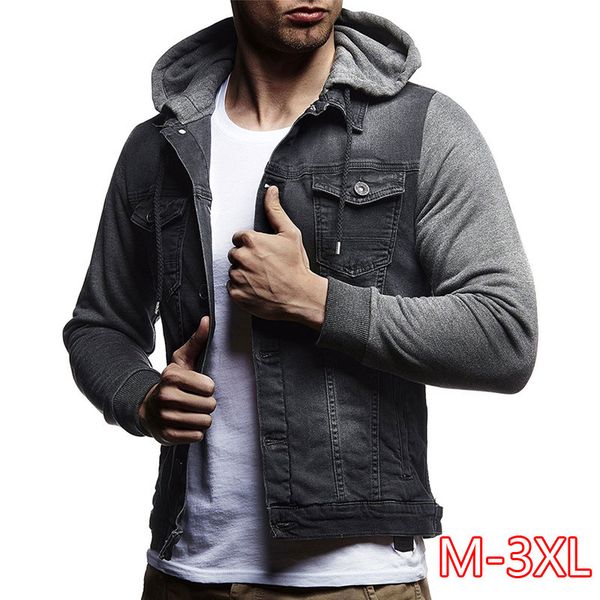 new fashion men denim jacket mens cowboy cotton slim fit single breasted jacket casual spring male hooded jackets and coats, Black;brown
new fashion men denim jacket mens cowboy cotton slim fit single breasted jacket casual spring male hooded jackets and coats, Black;brown