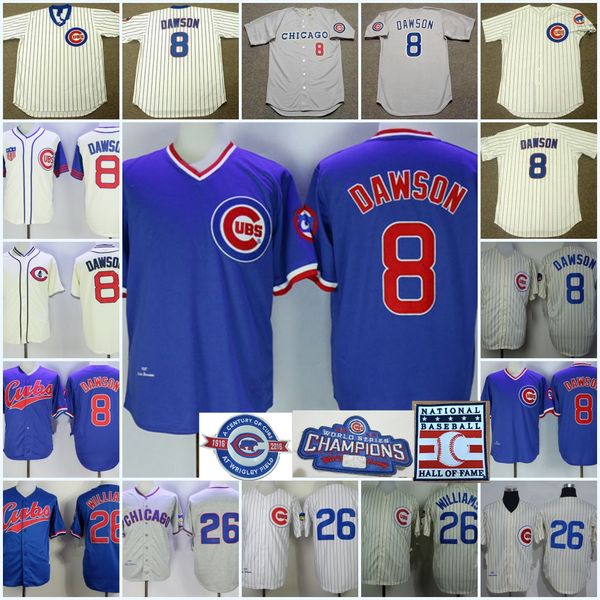 Mens #26 Billy Williams Jersey Stitched white blue Pullover ##8 ANDRE DAWSON Jersey S-3XL 
Mens #26 Billy Williams Jersey Stitched white blue Pullover ##8 ANDRE DAWSON Jersey S-3XL