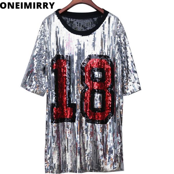sequined tshirt топы женщины с коротким рукавом длинные рубашки t количество 18 plus размер harajuku женские футболки silver black tee summe, White
sequined tshirt топы женщины с коротким рукавом длинные рубашки t количество 18 plus размер harajuku женские футболки silver black tee summe, White