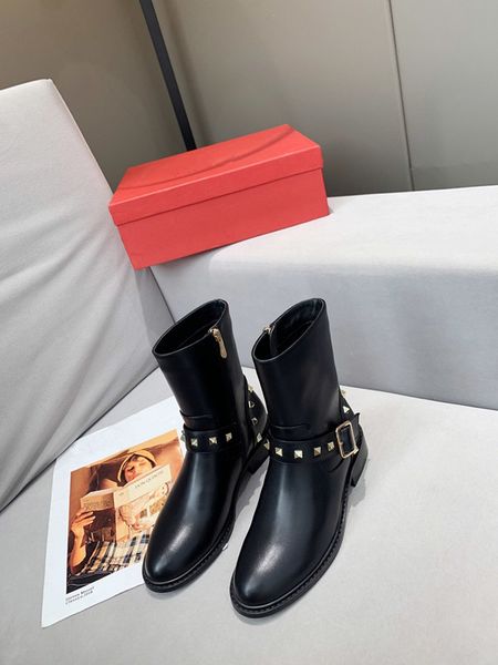 new style women classic rivets ankle boots genuine leather zipper martin boots famous designer female ankle boots, Black
new style women classic rivets ankle boots genuine leather zipper martin boots famous designer female ankle boots, Black