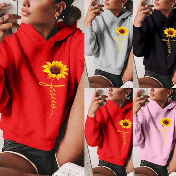 women fashion casual sun flower printed long sleeve hoodie season spring autumn winter thickness standard polyester 2020, Black
women fashion casual sun flower printed long sleeve hoodie season spring autumn winter thickness standard polyester 2020, Black