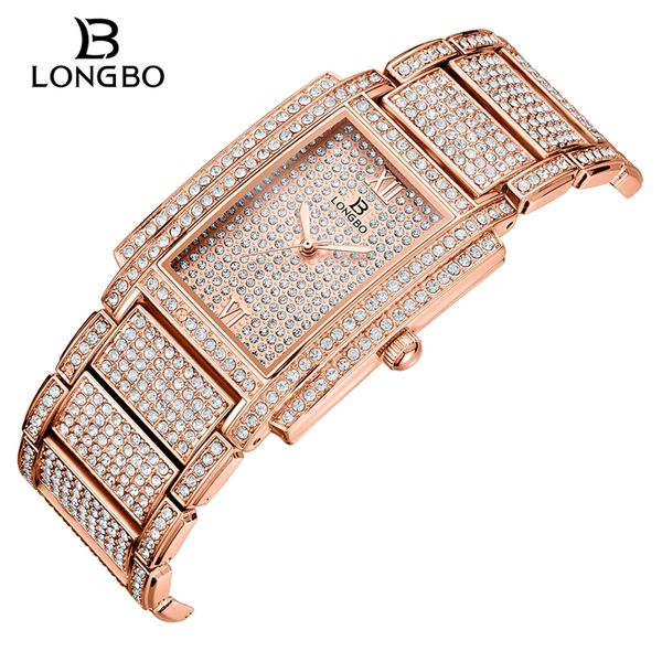 longbo diamond watch for women luxury brand ladies gold square watch minimalist analog quartz movt unique female iced out watch, Slivery;brown
longbo diamond watch for women luxury brand ladies gold square watch minimalist analog quartz movt unique female iced out watch, Slivery;brown