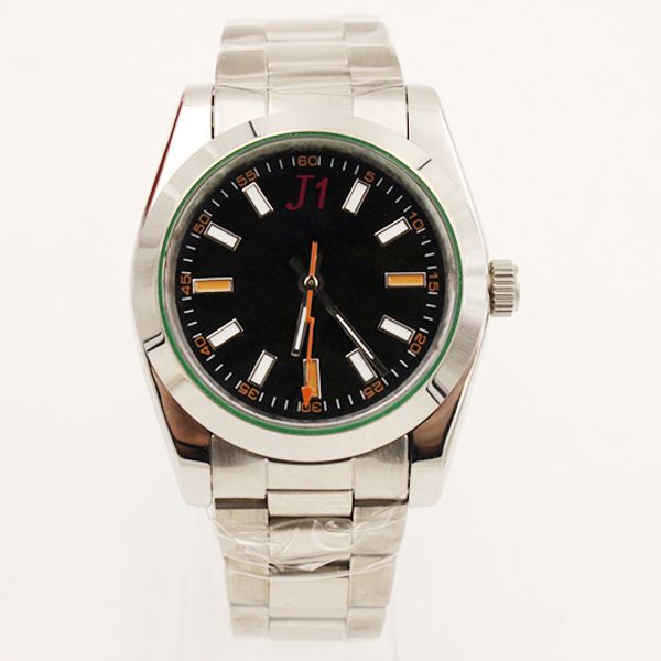 r series 116400gv green glass 39mm black dial automatic mens wristwatches domed bezel luminescent hands and dial markers wristwatches, Slivery;brown
r series 116400gv green glass 39mm black dial automatic mens wristwatches domed bezel luminescent hands and dial markers wristwatches, Slivery;brown