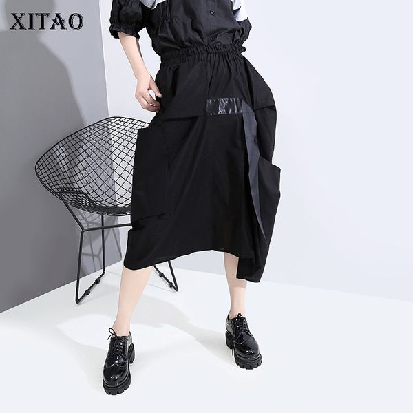 xitao asymmetrical patchwork ribbon skirt women 2020 summer tide fashion new elastic waist pocket personality casual zp1160, Black
xitao asymmetrical patchwork ribbon skirt women 2020 summer tide fashion new elastic waist pocket personality casual zp1160, Black