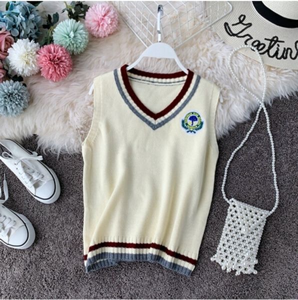 v-neck lady college style sweaters sleeveless short vest women autumn winter female fashion pullover tb3102, White;black
v-neck lady college style sweaters sleeveless short vest women autumn winter female fashion pullover tb3102, White;black