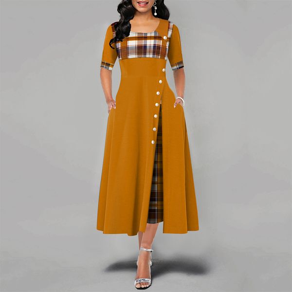 длинные платья женщины plaid печати платье партии нерегулярное vintage платья дамы кнопка a-line платье robe vestidos, Black;gray
длинные платья женщины plaid печати платье партии нерегулярное vintage платья дамы кнопка a-line платье robe vestidos, Black;gray