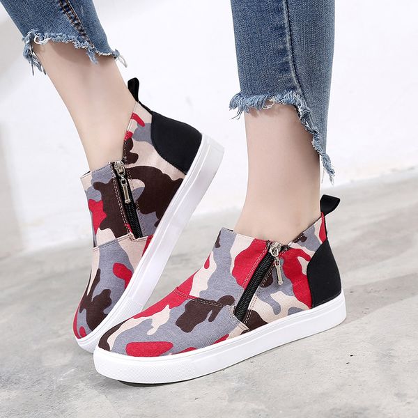 women autumn zipper canvas flat shoes ladies casual camouflage comfort woman flats shoes female paltform fashion shoe 2020 new, Black
women autumn zipper canvas flat shoes ladies casual camouflage comfort woman flats shoes female paltform fashion shoe 2020 new, Black