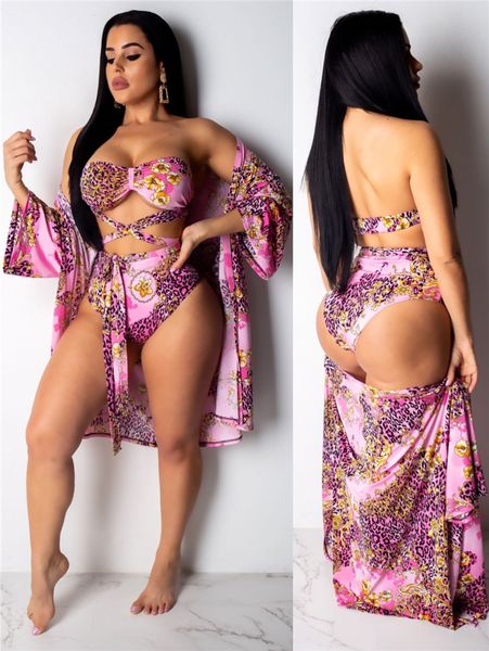 pink wild water sports european and american printed shawl beach swimsuit bikini three pieces suit
pink wild water sports european and american printed shawl beach swimsuit bikini three pieces suit
