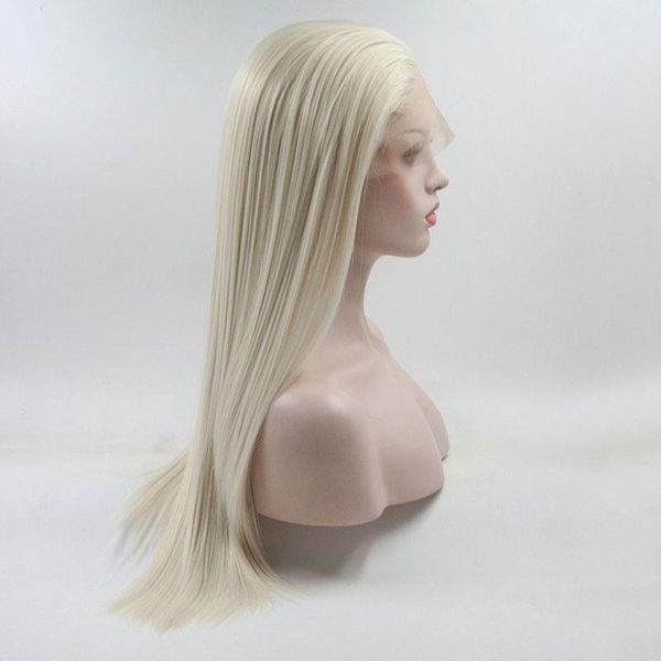 natural straight white platinum blonde princess synthetic lace front wig with baby hair for white women, Black
natural straight white platinum blonde princess synthetic lace front wig with baby hair for white women, Black
