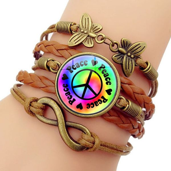 accessories colorful peace symbol time bracelet butterfly 8 word group combine ornaments, Golden;silver
accessories colorful peace symbol time bracelet butterfly 8 word group combine ornaments, Golden;silver