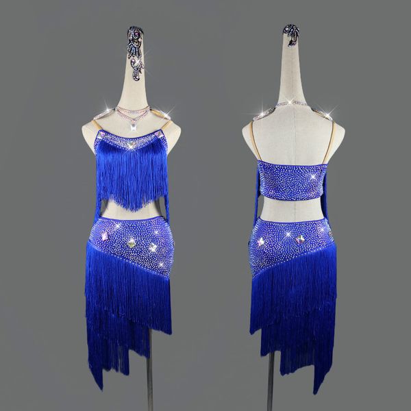 blue fringe latin dance dress women backless professional latin dance performance clothes customchildren dress, Black;red
blue fringe latin dance dress women backless professional latin dance performance clothes customchildren dress, Black;red