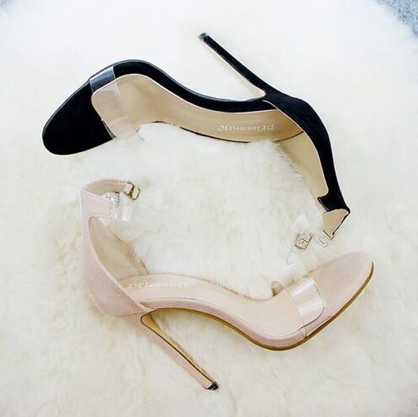 classic transparent clear glass pvc peep toe stilettos high heel sandals plus shoes 43, Black
classic transparent clear glass pvc peep toe stilettos high heel sandals plus shoes 43, Black