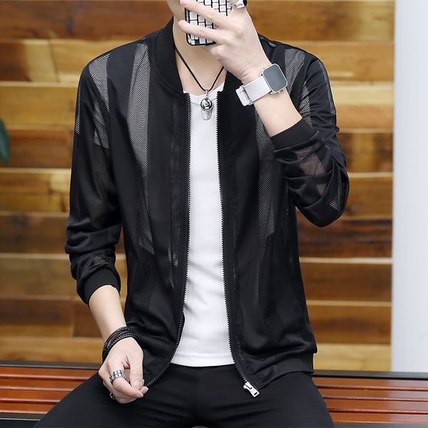 hollow out solid men jackets summer mens clothing black white thin breathable coat male fashion streetwear plus size mens outfit, Black;brown
hollow out solid men jackets summer mens clothing black white thin breathable coat male fashion streetwear plus size mens outfit, Black;brown