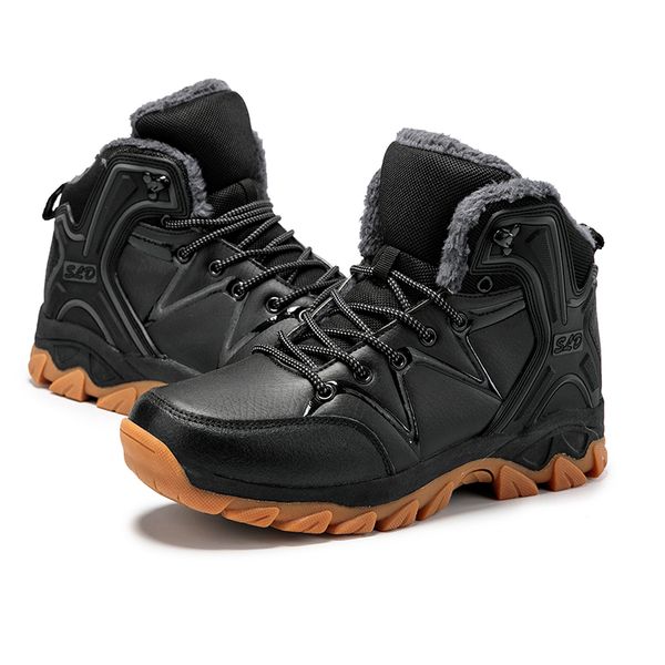 men's high snow boots warm and comfortable cotton boots waterproof and antiskid, Black
men's high snow boots warm and comfortable cotton boots waterproof and antiskid, Black