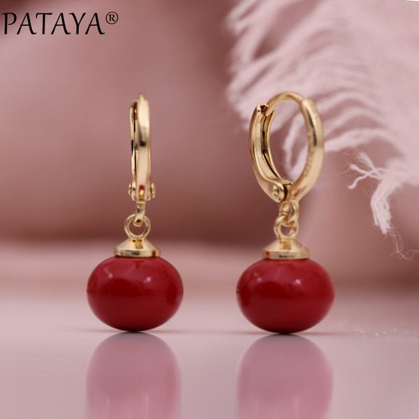 pataya new unique oblate shell pearls dangle earrings 585 rose gold long earrings women romantic wedding fine fashion jewelry, Golden
pataya new unique oblate shell pearls dangle earrings 585 rose gold long earrings women romantic wedding fine fashion jewelry, Golden