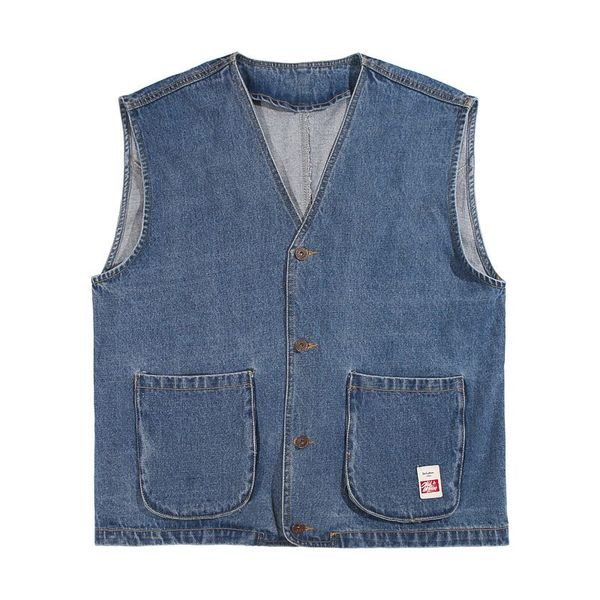 male loose sleeveless jeans coat men vintage fashion casual denim vest jacket, Black;white
male loose sleeveless jeans coat men vintage fashion casual denim vest jacket, Black;white
