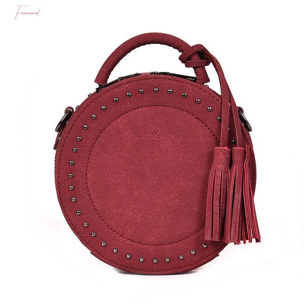 vintage scrub leather crossbody shoulder bag for women round fashion tassel messenger bag female casual tote bags sac
vintage scrub leather crossbody shoulder bag for women round fashion tassel messenger bag female casual tote bags sac